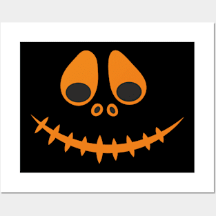 Halloween Pumpkin face design Posters and Art